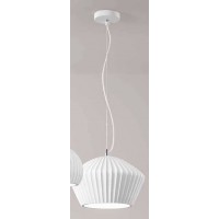 ZUK HL II 1x40W E27 Závěsné svítidlo, základna kov, povrch bílá, stínítko sádra bílá, pro žárovku 1x40W, E27, 230V, IP20, tř.1, rozměry d=345mm, h=230mm, vč závěs kabelu s bílým textil úpletem l=1300mm, lze zkr.