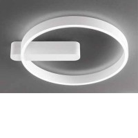 MIRONE WL/PL 52W CCT Nástěnné nebo stropní svítidlo, těleso kov, povrch bílá/broušená šedá, dif plast opál, LED 52W, 4160lm, přepín CCT teplá 3000K-neutr 4000K-denní 6000K, Ra80, 230V, IP20, tř.1, rozměry d=575mm, h=80mm.