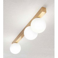 PALIO WL/PL 3x9W G9 Stropní nebo nástěnné svítidlo, těleso kov, povrch bílá/šedá/zlatá, difuzor sklo opál, pro žárovku 3x9W, G9, 230V, IP40, tř.1, rozměry 600x135x30mm, difuzor: d=100mm.
