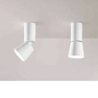 KRASA PL 10W Stropní bodové svítidlo, nast. směr svícení, základna kov, povrch černá/bílá, LED 10W, 900lm, teplá 3000K, vyzař. úhel 24°, Ra90, 230V, IP20, tř.1, rozměry d=70mm, h=150mm.