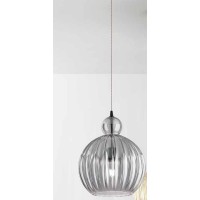 CERES HL 1x40W E27 Závěsné svítidlo, základna kov, povrch černá/mosaz, stínítko sklo kouřové/koňakové, pro žárovku 1x40W, E27, 230V, IP20, tř.1, rozměry dle typu, vč závěs kabelu l=1500mm, lze zkr.