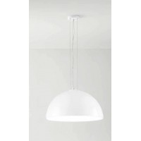 PRESCOT HL 1x60W Závěsné svítidlo, těleso kov, povrch bílá, stínítko sklo opál lesk, pro žárovku 1x60W, E27, 230V, IP20, tř.1, rozměry d=500mm, h=250mm, vč závěs kabelu l=1500mm, lze zkr.