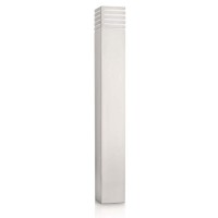 MYGARDEN VERANDA 40 Sloupkové svítidlo, venkovní, těleso nerez, povrch nerez, difuzor plast opál mat, pro úspornou žárovku 1x20W, E27, 230V, IP44, h=400mm/800mm, 100x100mm, vč úsporné žárovky teplá bílá 2700K.