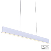 AJAX Závěsné svítidlo, těleso plast bílá, LED 30W, neutrální 4000K, 1800lm, stmívatelné, 230V, IP20, tř.1, rozměry 915x35mm, závěs l=1200mm, lze zkrátit.