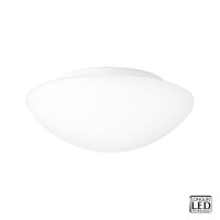 KLOFAN LED Stropní svítidlo, základna kov, povrch bílá, difuzor sklo opál, LED 12W/750lm, 18W/1050lm, 24W/1350lm, neutrální 4000K,  230V, do koupelny IP44, tř.1, rozměry dle typu.