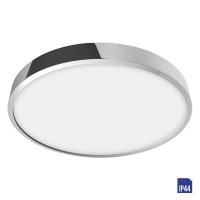 SANSE R 6W, 12W, 18W, 24W, 30W, IP44 Stropní, kruhové svítidlo, těleso hliník, povrch chrom lesk, bílá, černá, difuzor plast opál, LED 6W, 12W, 18W, 24W, 30W neutrální 4000K, Ra80, 230V, do koupelny IP44, rozměry dle typu