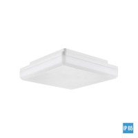 LEVIS SQ Stropní, čtvercové svítidlo, těleso hliník, povrch bílá, difuzor plast opál, LED 20W/1600lm, 30W/2400lm, neutrální 4000K, Ra80, 230V, do koupelny IP65, tř.2, rozměry dle typu.