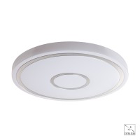 KORES R Stropní přisazené, kruhové svítidlo, těleso kov, povrch bílá a chrom, difuzor plast opál, LED 36W/4000lm, 48W/5250lm, neutrální 4000K, Ra80, 230V, IP20, tř.1, rozměry dle typu.