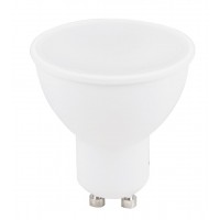 LED GU10 Světelný zdroj, difuzor opál, žárovka LED 8W, GU10 ES50, teplá 3000K, nebo neutrální 4000K, Ra80, vyzař úhel 120°, 230V, d=50mm, l=56mm, životnost 25000 hod.