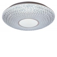CROTONE LED 48W/72W Stropní svítidlo, základna kov, difuzor plast imitace křišťál, LED 48W/3476lm, 72W/5728lm, pomocí dálkového ovladače (součástí), stmívatelné, nast CCT, teplá 3000K, neutrální 4000K, denní 6500K, Ra80, 230V, IP20, rozměry dle typu