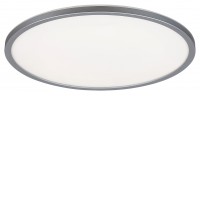 ANONA R 22W, CCT, RGB Stropní svítidlo, kruhové, těleso plast, difuzor plast opál, rámeček stříbrná, LED 22W, 2000lm, CCT nastav. Teplota teplá 3000K, neutrální 4000K, denní 6000K, dálk. ovl. stmív., RGB, 230V, IP20, tř.2, rozměry d=415mm, h=30mm.