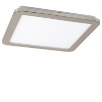 ALLESANDRIA LED 18W/24W SQ IP44 Stropní přisazené svítidlo, těleso kov, povrch chrom, difuzor plast opál, LED 18W/1200lm, 24W/1500lm, teplá 3000K, 230V, do koupelny IP44, tř.1. rozměry dle typu.