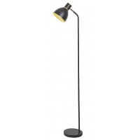 PALEDMO FL Stojací lampa, těleso kov, povrch černá, stínítko kov vnější černá, vnitřní zlatá, pro žárovku 1x15W, E27, 230V, IP20, tř.1. rozměry d=230mm, h=1450mm, vypínač na kabelu