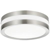 SURT CIRCLE  2X11W E27 Stropní svítidlo,základna kov, povrch chrom lesk, difuzor plast opál, pro žárovku 2x11W, E27, 230V, do koupelny IP44, tř.1. rozměry d=285mm, h=85mm