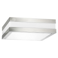 SURT SQUARE 2X11W E27 Stropní svítidlo,základna kov, povrch dle typu, difuzor plast opál, pro žárovku 2x11W, E27, 230V, do koupelny IP44, tř.1. rozměry 285x285x85mm