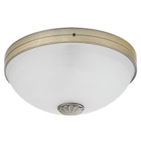 MALICE CEILING 2X60W E27 Stropní svítidlo, základna kov, povrch mosaz zlatá lesk, difuzor sklo opál, pro žárovku 2x60W, E27, 230V, IP20, tř.1. rozměry d=330mm h=165mm