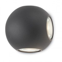 LOUHIT LED 4X2W IP54 Nástěnné venkovní svítidlo, těleso hliník, povrch lak šedá tmavá mat, krycí sklo čiré, LED 4x2W, teplá 3000K, 350lm, 230V, IP54, tř.1. rozměry 100x100x94mm
