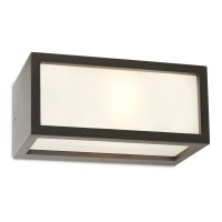 VILEM C2 Stropní svítidlo, těleso hliník, povrch šedočerná, nebo hnědorezavá, difuzor plast, opál, pro úspornou žárovku 1x15W, E27, IP54, tř.1, 250x110x103mm