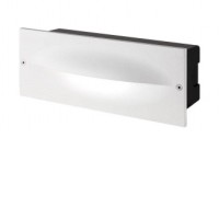 CHRISTISFELD Vestavné svítidlo do stěny, těleso kov a plast, povrch černá mat/bílá mat, difuzor plast, LED 10W, 1028lm, teplá 3000K, Ra80, 230V, IP54, rozměry 250x100x93mm, vč montážního boxu do stěny, svítí dolů