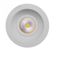 EBELTOFT Vestavné stropní svítidlo, nastavitelný sklon svícení +-15°, těleso kov, povrch bílá/černá, kryt sklo, LED 10W, teplá 3000K/1100lm, neutrální 4000K/1166lm, Ra80, 230V, IP65, rozměry d=115mm