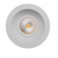 EBELTOFT, LED 10W, IP65 Vestavné stropní svítidlo, nastavitelný sklon svícení +-15°, těleso kov, povrch bílá/černá, kryt sklo, LED 10W, teplá 3000K/1100lm, neutrální 4000K/1166lm, Ra80, 230V, IP65, rozměry d=115mm