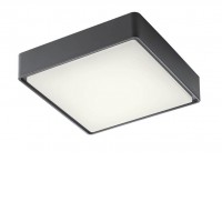 AARHUS SQ, LED 16W, 18W, IP65 Stropní venkovní svítidlo čtvercové, těleso plast, povrch černá antracit, difuzor plast opál, LED 12W/1260lm, 16W/1643lm, teplá 3000K, 230V, IP65, Ra80, tř.1. rozměry dle typu.