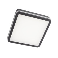 JOLAN SQ, HF sensor, LED 24W, CCT, IP65 Stropní venkovní svítidlo, senzor, záběr 120°, dosah 8m, 10s-10min, těleso hliník, šedočerná, difuzor plast, LED 24W, 2060lm, nast teplota CCT teplá 3000K - denní 6400K, Ra80, 230V, IP54, rozměry 260x260x55mm