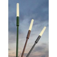 SCHULZER 1,5W, IP65 Sloupkové svítidlo, pro osvětlení záhonů s bodcem, těleso hliník, barva tmavě šedá/rezivá/tmavě zelená, difuzor plast opál, LED 1,5W, teplá 3000K, 80lm, 24V, IP65, tř.3, rozměry d=18mm, výška dle typu.