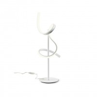LORD S Stolní lampa, těleso hliník/kov, povrch bílá, difuzor plast opál, LED 12W, 1020/804lm, teplá 3000K, Ra80, stmív. , 230V, IP20, rozměry 530x160x160mm