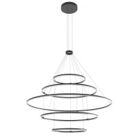 CIRCULUM BIG Závěsné svítidlo, mezikruží, těleso hliník/kov, povrch bílá, bronz nebo černá, difuzor plast opál, LED 300W, teplá 3000K, Ra80, stmív. dle typu, 230V, IP20, rozměry d=1500mm, vč.záv.kabelu h=2500, lze zkrátit