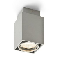 CALA 1C50W GU10 ČTVERCOVÁ Stropní svítidlo bodové, těleso hliník, barva šedostříbrná, žárovka 50W, GU10 ES50, 230V, IP20, 63x63x109mm