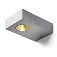 NOZ Nástěnné, bodové, svítidlo, těleso hliník, povrch česaný hliník, LED 1x3W teplá bílá 3000K, 201lm/cca 10W žár, Ra80, 230V/700mA, IP20, 25x70x111mm, svítí dolů, nebo nahoru
