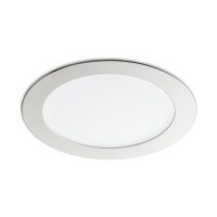 DORMA RO LED 12W, 15W Stropní vestavné svítidlo kruhové těleso hliník, povrch bílá, nebo šedostříbrná, difuzor plast opál mat, LED 12W/15W teplá 3000K, 230V/350mA (trafo na kabelu), IP20, d=172mm, h=30mm, mělké, spodní montáž do SDK