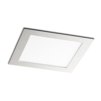 DORMA ČTVERCOVÁ LED 3W, 18W Stropní vestavné svítidlo čtvercové těleso hliník, povrch bílá, difuzor opál mat, LED panel 3W 6W 14W 18W 24W 30W teplá 3000K, 230V (vč. adaptéru na kabelu), IP20, rozměry dle typu, spodní montáž do SDK