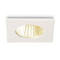 BENDY LED 7W SQ-R Stropní, vestavné, bodové svítidlo, čtvercové, těleso hliník, povrch bílá, šedostříbrná, krycí sklo čiré, LED 7W COB teplá 3000K, 630lm/svítí cca jako 32W žárovka, Ra80, vč trafa 230V/350mA na kabelu, IP20, 65x65mm, h=90mm