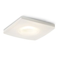 ZENZE ČTVERCOVÁ LED 5W Stropní, vestavné, bodové svítidlo čtvercové, difuzor sklo opál mat, LED 5W COB, teplá 3000K, 450lm, Ra70, vč trafa 230V/350mA (na kabelu), IP20, 90x90mm, h=120mm