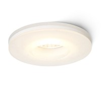 ZENZE KRUHOVÁ LED 5W Stropní, vestavné, bodové svítidlo kruhové, difuzor sklo opál mat, LED 5W COB, teplá 3000K, 450lm, Ra70, vč trafa 230V/350mA (na kabelu), IP20, d=90mm, h=90mm