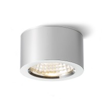 DARAS Polovestavné, bodové svítidlo, těleso hliník, povrch chrom lesk, krycí sklo čiré, LED 5W COB, teplá bílá 3000K, 350lm/cca jako 20W žár, 230V/trafo na kabelu, IP20, svítidlo d=64mm, h=37mm, vest hloubka 40mm, trafo 20x40x80mm