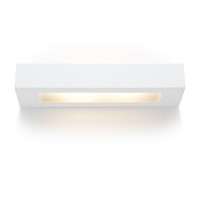 PLODO Nástěnné svítidlo, těleso sádra, povrch bílá, difuzor spodní sklo satin, pro žárovku 2x30W, E14, 230V, IP20, tř.1, rozměry 60x360x95mm, svítí nahoru/dolů
