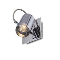 BUKOR W Nástěnné svítidlo, těleso kov, povrch chrom, difuzor sklo chromované, pro žárovku 1x50W, GU10, ES50, 230V, IP20, tř.1, rozměry 150x140x60x90mm