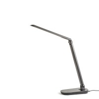 TRENSO Stolní lampa, těleso hliník, povrch černá, difuzor plast, LED 8W, teplá bílá 3000K, 532lm/cca 30W žár., IP20, tř.1, rozměry zákldana 330x135mm, rameno h=435mm, se stmívačem