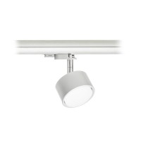 OBRENA Bodové svítidlo, těleso hliník, povrch chrom/šedostříbrná, chrom/bílá, chrom/černá, pro LED 1x7W, GX53, 230V, IP20, tř.1, rozměry d=90mm, h=124mm, vč adaptéru do 3F lišty kompatibilní NORDIC ALUMINIUM, EUTRAC