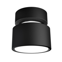 OBRENA C Stropní svítidlo, těleso hliník, povrch chrom/bílá, chrom/černá, pro LED 1x7W, GX53, 230V, IP20, tř.1, rozměry d=90mm, h=90mm