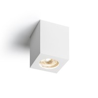 DREN STROPNÍ črvercové 1X35W GU10 Stropní přisazené bodové svítidlo, těleso sádra, povrch bílá, pro žárovku 1x35W, GU10, ES50, 230V, IP20, tř.1, 80x80x100mm