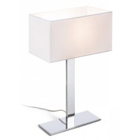 NUMIN2 TABLE LAMP 1X42W E27 Stolní lampa, základna kov, povrch chrom lesk, stínítko textil bílá, pro žárovku 1x42W, E27, 230V, IP20, tř.2. rozměry 160x320x500mm