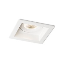 MOJA LED 10W Vestavné svítidlo, výklopné 20°, těleso hliník, povrch bílá, LED 10W, teplá 3000K, 750lm/cca 40W žár., 230V, IP20, tř.1, rozměry 100x100mm, h=130mm