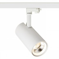 GRIPO LED 1X30W Bodové svítidlo, nastavitelný směr svícení, těleso kov, povrch bílá, LED 1x30W, teplá 3000K, 2700lm, vyzař 38°, Ra80, 230V, IP20, tř.1. rozměry d=110mm, l=250mm, vč 3F adapt NORDIC ALUMINIUM EUTRAC