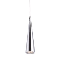 ENA 1X50W GU10 Závěsné svítidlo bodové, těleso kov, povrch chrom lesk, pro žárovku 1x50W, GU10 ES50, 230V, IP20, svítidlo d=83mm, h=340mm, vč. závěsného kabelu l=800mm, lze zkrátit