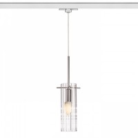 CIRIVE PENDANT 1X42W E14 Závěsné svítidlo na třiokrouhlou napájecí lištu, těleso kov, povrch chrom lesk, krycí sklo čiré, pro žárovku 1x42W, E14, 230V, IP20, tř.1. rozměry d=80mm h=240mm, včetně závěsu l=1240mm, lze zkrátit
