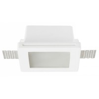 NAMIO SQUARE 1X35W GU10 Stropní vestavné bodové svítidlo čtvercové, těleso sádra bílá, difuzor sklo mat, pro žárovku 1x35W, GU10, 230V, IP20, tř.2. rozměry 120x120x52mm